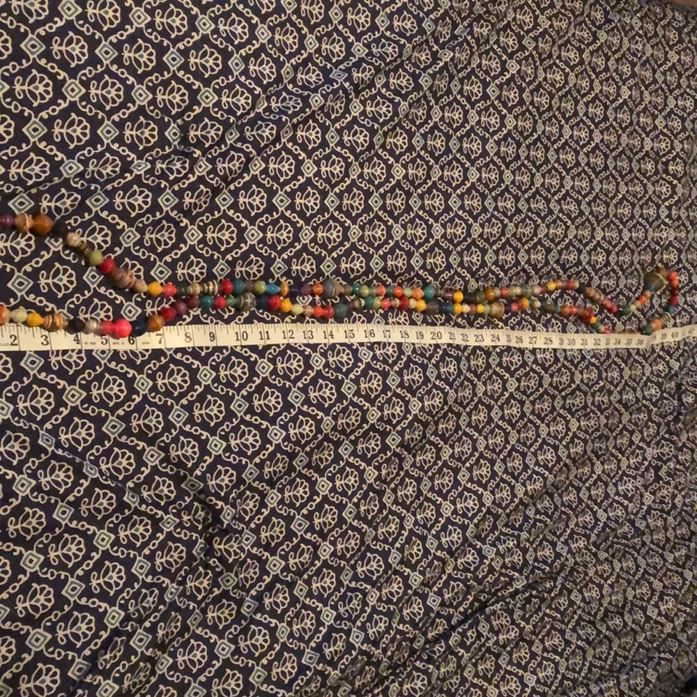 Paper Bead Necklace HOMEMADE - Picture 3 of 5